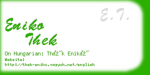 eniko thek business card